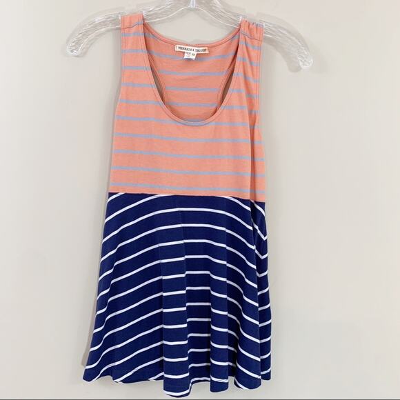Threads 4 Thought Striped Navy Tank Top - Picture 1 of 4